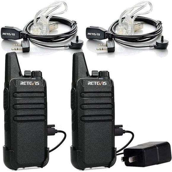Walkie Talkies, Mini 2 Way Radio Rechargeable, VOX Handsfree, Portable, Two-Way - Picture 7 of 7
